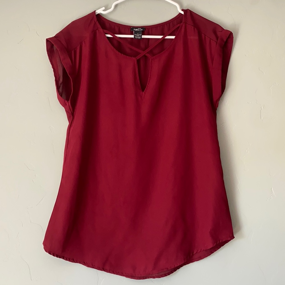Rue 21 Maroon Shirt